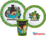 Minecraft Pixelcraft étkészlet, micro műanyag szett, pohárral 260 ml (JAV_JVL11178)