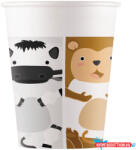 Állatos Zoo papír pohár 8 db-os 200 ml FSC (JAV_PNN96599)