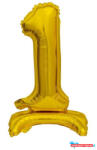 Számok Arany B&C Gold mini 1-es szám fólia lufi talppal 38 cm (JAV_MLG135046)