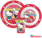 Hello Kitty And Friends étkészlet, micro műanyag szett, pohárral 260 ml (JAV_JVL11175)