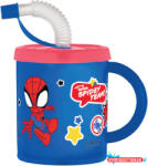 Pókember Spidey szívószálas bögre, műanyag 210 ml (JAV_NVT835551)
