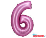 Számok Rózsaszín Satin Pink 6-os szám fólia lufi 76 cm (JAV_MLG145021)