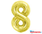 Számok Arany 8-as Light Gold szám fólia lufi 85 cm (JAV_MLG426097)
