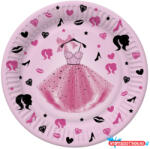  Lányos Party Dress papírtányér 8 db-os 18 cm (JAV_PKK761125)