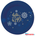 Karácsony Karácsonyi Snowflakes papírtányér 6 db-os 18 cm (JAV_MLG168891)