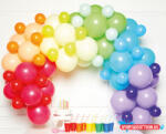  Színes Rainbow léggömb, lufi girland 78 db-os szett (JAV_DPA9907432)