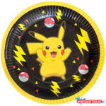 Pokémon Yellow Thunder papírtányér 8 db-os 18 cm (JAV_DPA30541)