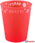 Party Red, Piros micro prémium műanyag pohár 250 ml (JAV_PNN96197)