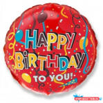 Boldog Születésnapot Happy Birthday Streamers Red fólia lufi 46 cm (WP) (JAV_MLG300819)
