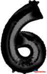 Számok Fekete Black óriás szám fólia lufi 6-os, 86x55 cm (JAV_DPA3014501)