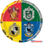 Harry Potter Hogwarts Houses papírtányér 8 db-os 23 cm FSC (JAV_PNN93451)