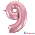 Számok Rózsaszín Light Pink 9-es szám fólia lufi 92 cm (JAV_MLG109375)