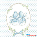 Baby Babaváró Baby Slippers Blue szalvéta 20 db-os 33x33 cm (JAV_PKK057432)