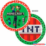 Minecraft Green papírtányér 8 db-os 23 cm FSC (JAV_PNN95441)