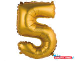 Számok Arany Gold Matt 5-ös mini szám fólia lufi 35 cm (JAV_MLG108880)
