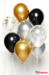  Happy Birthday Fashion léggömb, lufi 8 db-os szett 11 inch (27, 5cm) (JAV_DPA9907429)