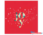 Karácsony Karácsonyi Red Joy szalvéta 20 db-os 33x33 cm (JAV_MLG169096)