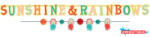 Szivárvány Retro Rainbow felirat 176 cm (JAV_DPA120766)