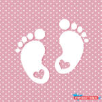 Baby Babaváró Little Feet Pink szalvéta 20 db-os 33x33 cm (JAV_PKK031869)
