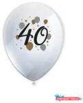Boldog Születésnapot Happy Birthday 40 Milestone léggömb, lufi 6 db-os 11 inch (27, 5 cm) (JAV_PNN95623)
