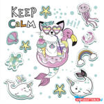Állatos Cat Vibes szalvéta 20 db-os 33x33 cm (JAV_PKK049956)