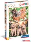 Állatos Brothers in Fur 2x60 db-os puzzle Clementoni (JAV_CMC24820)
