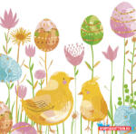 Húsvét Graphic Chickens szalvéta 20 db-os 33x33 cm (JAV_PKK770998)