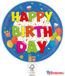 Boldog Születésnapot Happy Birthday Kokliko papírtányér 8 db-os 23 cm FSC (JAV_PNN93458)