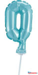 Számok Kék 0-ás Light Blue szám fólia lufi tortára 13 cm (JAV_MLG113709)