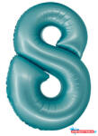 Számok Kék 8-as Light Blue Mat szám fólia lufi 76 cm (JAV_MLG158991)