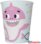 Boldog Születésnapot Happy Birthday Pink Shark papír pohár 8 db-os 250 ml (JAV_PKK773173)