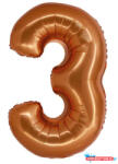 Számok Réz 3-as Copper szám fólia lufi 76 cm (JAV_MLG158359)