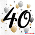Boldog Születésnapot Happy Birthday 40 Milestone szalvéta 20 db-os 33x33 cm (JAV_PNN88867)