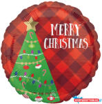 Karácsony Merry Christmas Plaid fólia lufi 45 cm (JAV_DPA4334975)