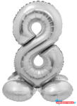Számok Ezüst 8-as Silver szám fólia lufi talppal 72 cm (JAV_MLG145861)