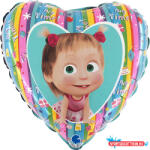 Mása és a medve Rainbow fólia lufi 46 cm (JAV_GBBL18034)