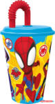Pókember Spidey szívószálas pohár, műanyag 430 ml (JAV_STF15080)