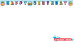 Stumble Guys Chaos Runner Happy Birthday felirat 200 cm FSC (JAV_PNN97944)