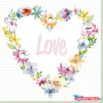 Szerelem Blossom szalvéta 20 db-os 33x33 cm (JAV_PKK045828)