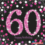 Boldog Születésnapot Happy Birthday Pink 60 szalvéta 16 db-os 33x33 cm (JAV_DPA9900619)