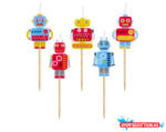 Robot Future tortagyertya, gyertya szett 5 db-os (JAV_MLG159486)