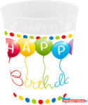 Boldog Születésnapot Happy Birthday Streamers micro prémium műanyag pohár 250 ml (JAV_PNN96257)