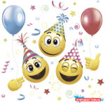 Emoji Smiley Icons&Balloons szalvéta 20 db-os 33x33 cm (JAV_PKK057067)