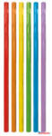 Színes Multicolor műanyag szívószál 6 db-os (JAV_PNN94610)
