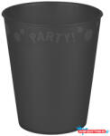 Party Black, Fekete micro prémium műanyag pohár 250 ml (JAV_PNN96497)