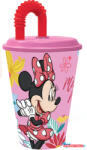 Disney Minnie Spring szívószálas pohár, műanyag 430 ml (JAV_STF74430)