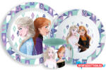 Disney Jégvarázs Ice Magic étkészlet, micro műanyag szett bögrével 350 ml (JAV_JVL22261)