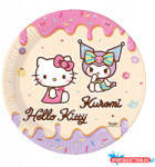 Hello Kitty Kuromi papírtányér 8 db-os 23 cm FSC (JAV_PNN98232)