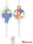 Dzsungel Balloons papír szívószál, 4 db-os szett FSC (JAV_PNN93789)
