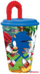 Sonic a sündisznó Adventure szívószálas pohár, műanyag 430 ml (JAV_STF40530)